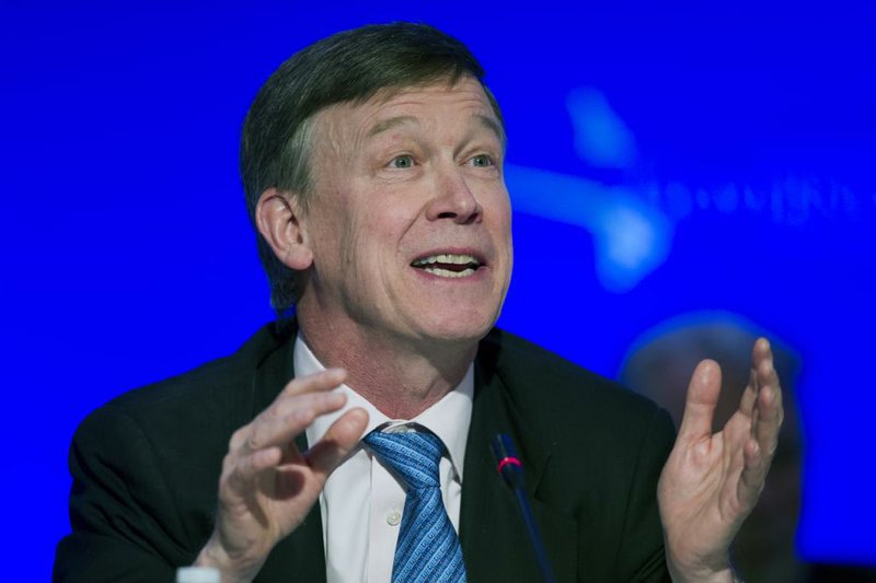National Governor's Association Vice Chair Colorado Gov. John Hickenlooper participates in a special session on jobs in America during the National Governor's Association Winter Meeting in Washington, Sunday, Feb. 23, 2014. (AP Photo/Cliff Owen)
