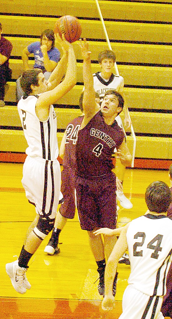 Photograph by Mark Humphrey Blackhawk Tristan Trundle prepared for a shot in the first round of District Tournament play Wednesday, Feb. 19.