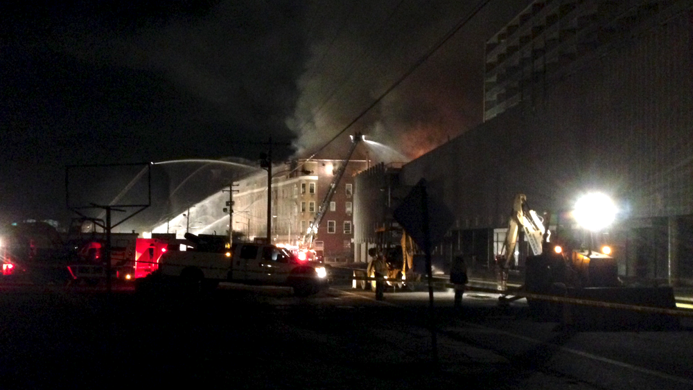 Historic, closed hotel on fire in Hot Springs