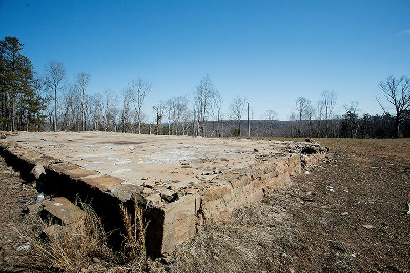 A slab is the only thing left of a historical building in Walnut Grove after an April 10 tornado tore through the community last year. The 1915 wooden building housed the first automobile dealership in Van Buren County, Fire Chief Royce Johnson said, and the building was being used for storage when it was destroyed.