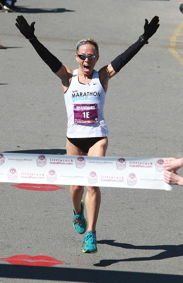Leah Thorvilson, the women’s record holder in the Little Rock Marathon at 2:37:26, will go for a fifth victory Sunday in the race that winds through Little Rock and North Little Rock. 
