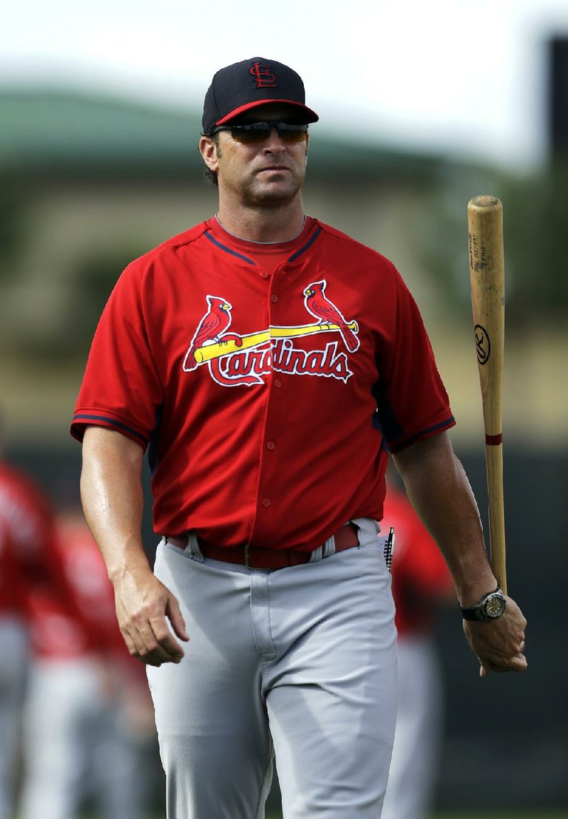 St. Louis Manager Mike Matheny had no team in the fight during the Cardinals’ intrasquad game Wednesday, but he still took on extra duties like the players and manager of the losing team. 