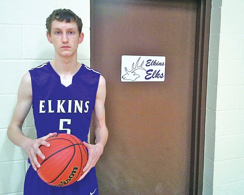 STAFF PHOTO VERNON TARVER Trevor Deloney, Elkins senior, has provided toughness, rebounding and leadership for an Elks&#8217; team lacking in size this season. Deloney, a 6-foot-2 senior forward, will lead the Elks to their first state tournament appearance since 1998 when they face Earle at 8:30 p.m. Wednesday at the Class 3A Tournament in Charleston.