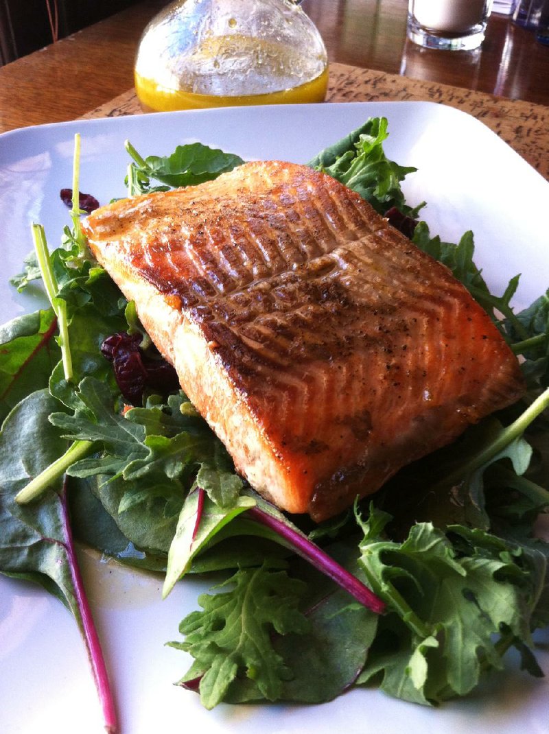 Salmon With Baby Greens 