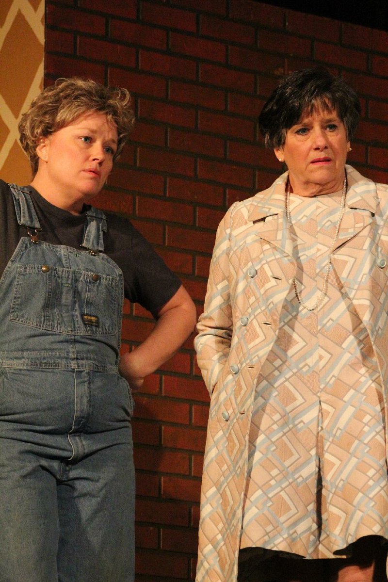 Susan Troillett (left) and Maryann Waldemeyer form onethird of the Royal Players’ cast of Steel Magnolias. 