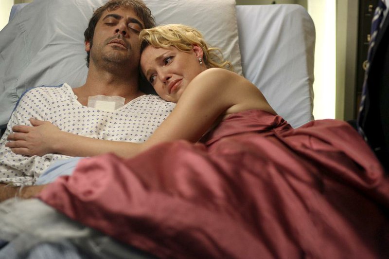 Katherine Heigl, shown in her famous 2006 Grey’s Anatomy death bed scene with Jeffrey Dean Morgan, is in an NBC pilot playing a CIA presidential adviser. 