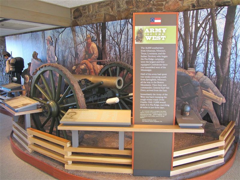 A tableau at Pea Ridge National Military Park introduces visitors to the Confederate forces that fought the battle on March 7-8, 1862. 
