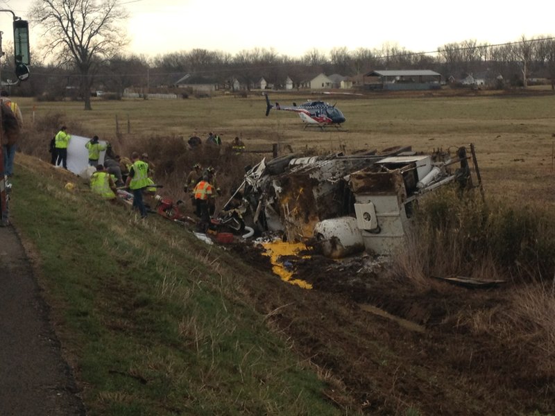 A wreck Friday on Hunstville Road near Elkins.