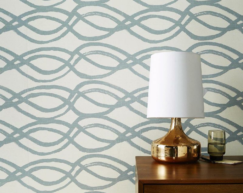 Scribble wallpaper from West Elm, one of a variety of retailers now selling wall coverings that range in design from the dynamic to the demure. Illustrates DESIGN-WALLPAPER (category l), by Elizabeth Mayhew, special to The Washington Post.  Moved Thursday, March 06, 2014. (MUST CREDIT: West Elm.)

