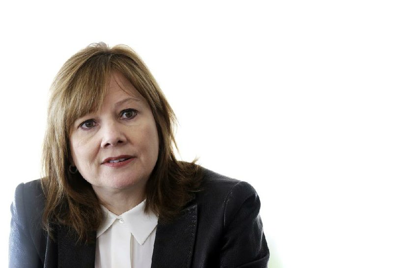 In this file photo, General Motors CEO Mary Barra addresses the media during a roundtable meeting with journalists in Detroit. 