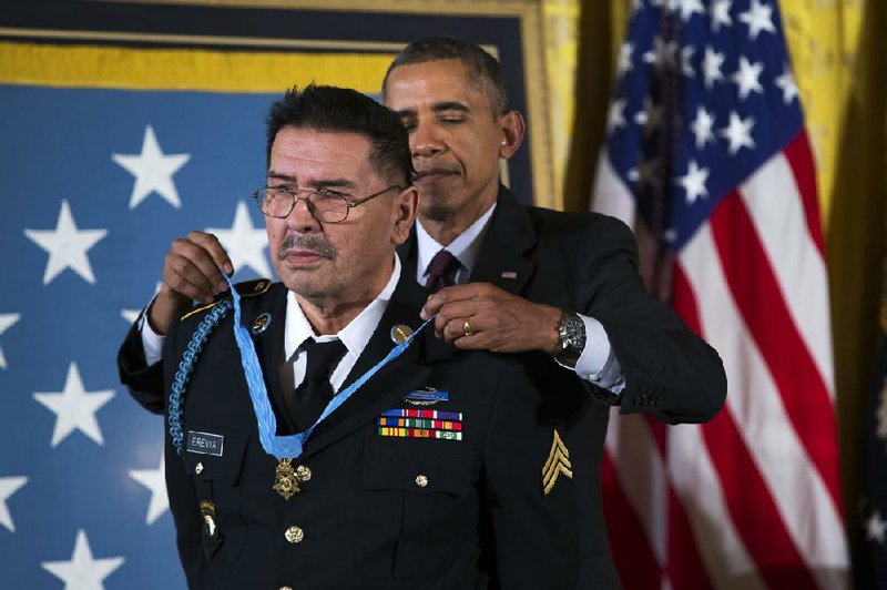 Santiago Erevia is awarded the Medal of Honor by President Barack Obama on Tuesday in Washington. 