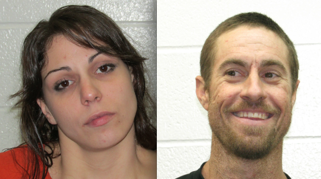 Mandy Cavanaugh and Sean Michael Dickson are pictured in these images released by the Garland County sheriff's office.