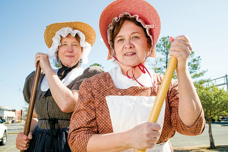 Deb Lewis, left, and Sharlene Richardson are part of the group History Helpers, which will present a program for home-schooled kids on March 31 at the Old Independence Regional Museum in Batesville. The program topic is the Hunter-Dunbar Expedition of 1804.