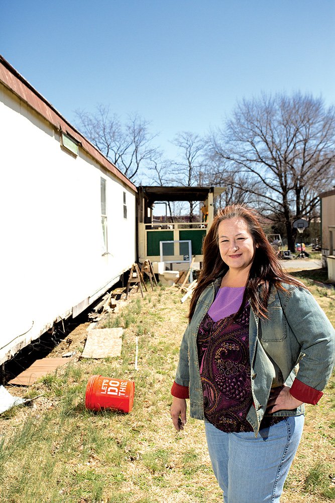 Suzanne Gonzalez, 48, talks about the trailers in Glen Echo mobile-home park in Conway that have been donated to Stand Together And No Drugs, the mission for women that she started. Gonzalez spent years addicted to drugs, trafficked drugs and ran a prostitution ring before turning her life around after an encounter at Mosaic Church in Conway.