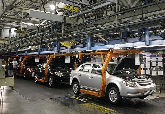 FILE - In  this Thursday, Aug. 21, 2008, file photo, the Chevy Cobalt moves on the assembly line at the Lordstown Assembly Plant Thursday Aug. 21, 2008. in Lordstown, Ohio.  Toyotas saga of recalls, investigations and lawsuits related to unintended acceleration foreshadows some of what General Motors faces as it resolves issues related to a faulty ignition switch linked to at least 12 deaths (AP  Photo/Ron Schwane, File)