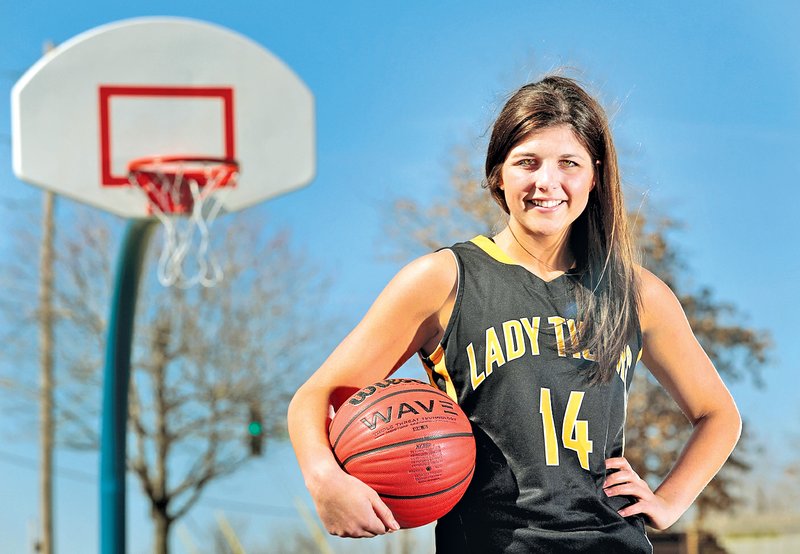  STAFF PHOTO JASON IVESTER Lacey Beeks of Prairie Grove averaged 16.1 points and 7.8 rebounds per game and has been selected as the All-NWA Media girls basketball Player of the Year.