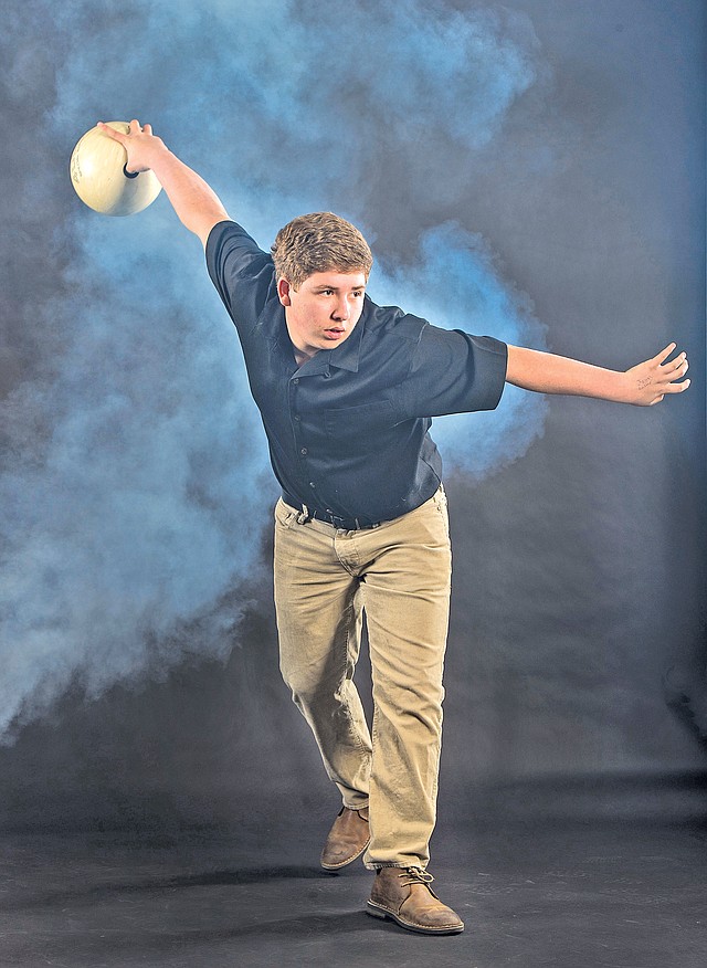  STAFF PHOTO ANTHONY REYES Logan Nielsen of Fayetteville averaged above 200 per game, was the top bowler on the Fayetteville team and also the top in the 7A-West Conference. Nielsen is the NWA Media Boys Bowler of the Year.