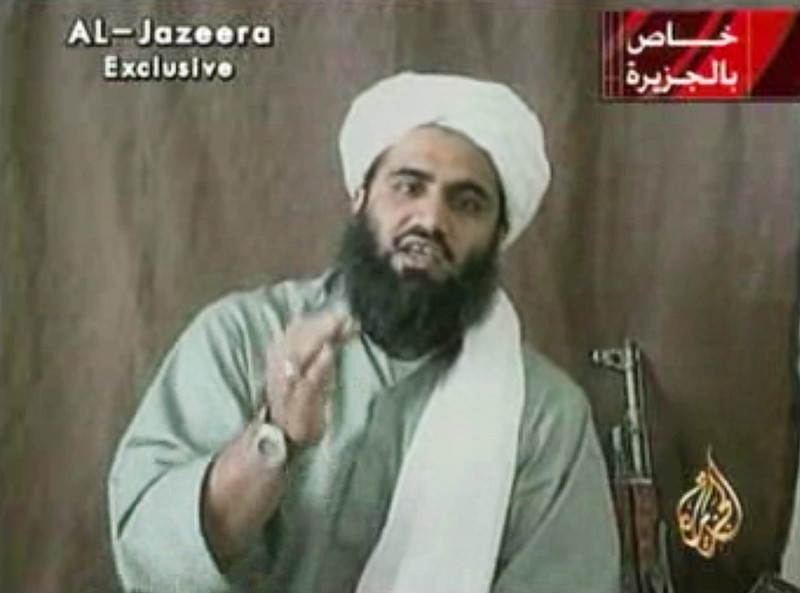 The Associated Press GUILTY: In this undated image made from video and provided by by Al-Jazeera, Sulaiman Abu Ghaith, is shown. Osama bin Laden's son-in-law and spokesman still maintains that there was justification for the September 11, 2001 attacks orchestrated by al-Qaida upon the United States. Sulaiman Abu Ghaith, who is being tried in a New York City courtroom for conspiring to kill Americans, is using courtroom theater, intentionally or not, to press his case that the United States is such a bully in the Middle East that even killing civilians was justified.