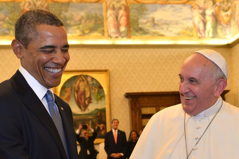 Pope Francis and President Barack Obama meet at the Vatican on Thursday, March 27, 2014. 