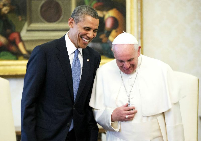 President Barack Obama meets with Pope Francis for the first time Thursday at the Vatican’s Apostolic Palace before health-care enrollment numbers were reported by the White House. “It is a great honor. I’m a great admirer,” Obama told Francis.
