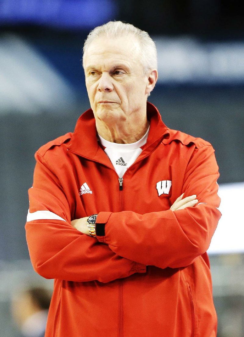 Wisconsin Coach Bo Ryan takes one of the two highest remaining seeds into the NCAA Tournament semifinals today at AT&T Stadium in Arlington, Texas.
