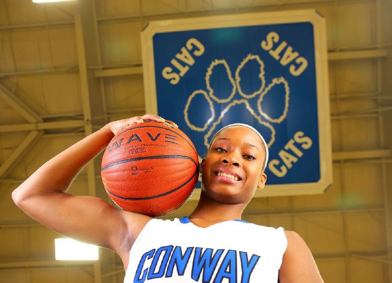 Conway junior guard Jordan Danberry began showing more confidence in February and eventually led the Lady Wampus Cats to the Class 7A state title. “At that moment, she took ownership of this team,” Coach Ashley Nance said. 