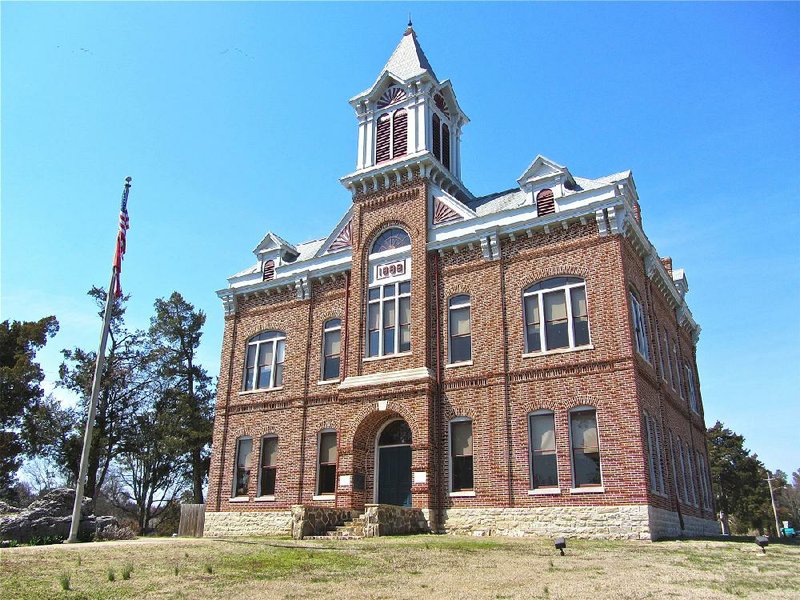 The former Lawrence County Courthouse, the centerpiece of Powhatan Historic State Park, was built in 1888. 