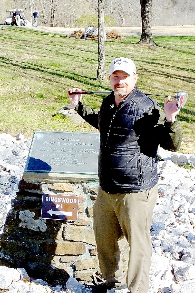 Lynn Atkins/The Weekly Vista Joe Aubrey, Golf Shop Supervisor at Kingsdale is also working towards his PGA certication. He feels most comfortable with a golf club in his hand, he said.