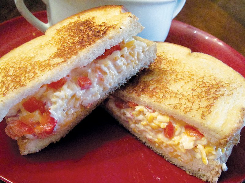 Grilled cheese sandwiches are widely known as comfort food everywhere. In the South, some people combine the best of both worlds and indulge in a grilled pimento-cheese sandwich. The crunchy, buttery bread contrasted with flavorful pimento cheese is truly a Southern comfort.