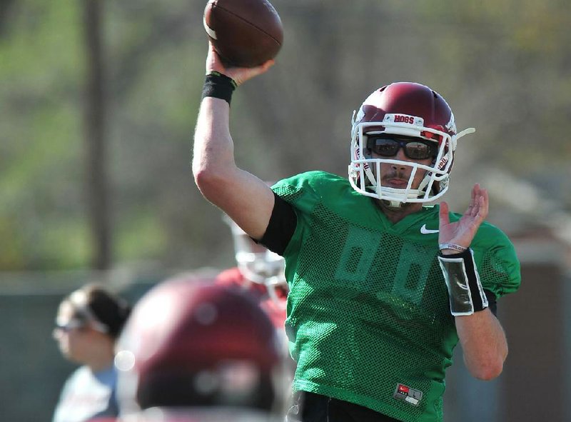 Brandon Allen, Arkansas’ returning starting quarterback, said backups Austin Allen and Rafe Peavey will benefit from extra reps during the remainder of spring practices. 