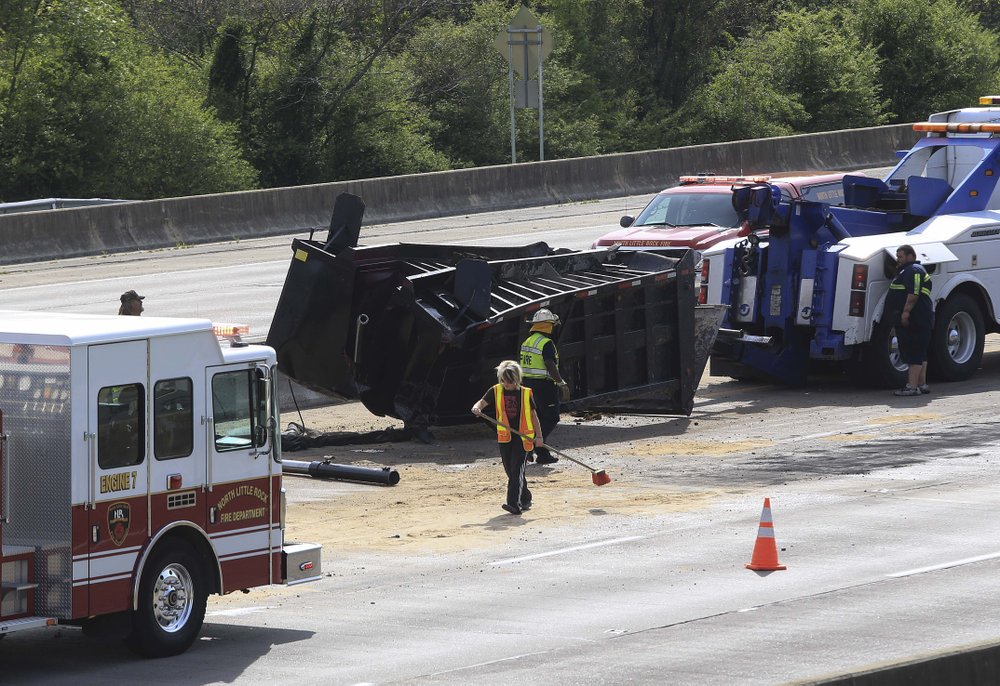 TRAFFIC ALERT: Dump-truck accident on I-40 in NLR causes delays