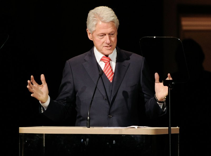 Former President Bill Clinton speaks at the 25th Anniversary Rainforest Fund benefit concert at Carnegie Hall on Thursday, April 17, 2014, in New York. 