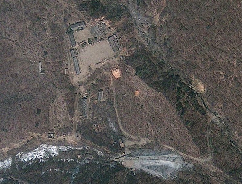 North Korea’s Punggye-ri nuclear-test site is shown in this April 18, 2012, satellite image. 