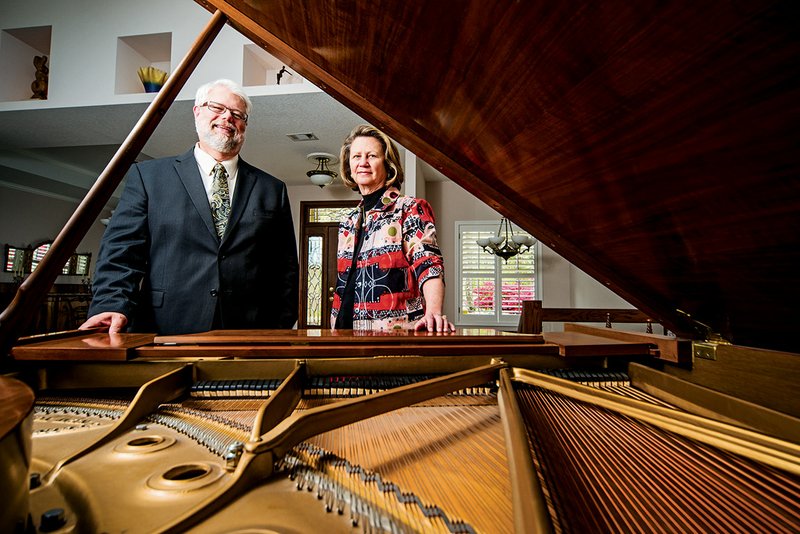 Martha Smither, right, is president of Arkansas Learning through the Arts, and Craig Welle is executive director. The organization, headquartered in Hot Springs Village, offers classroom teachers tools to catch the attention of their students.
