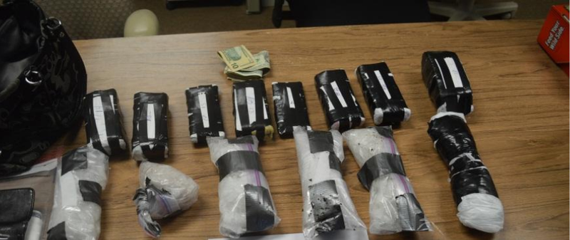 Meth and cash seized in a Springdale drug bust.