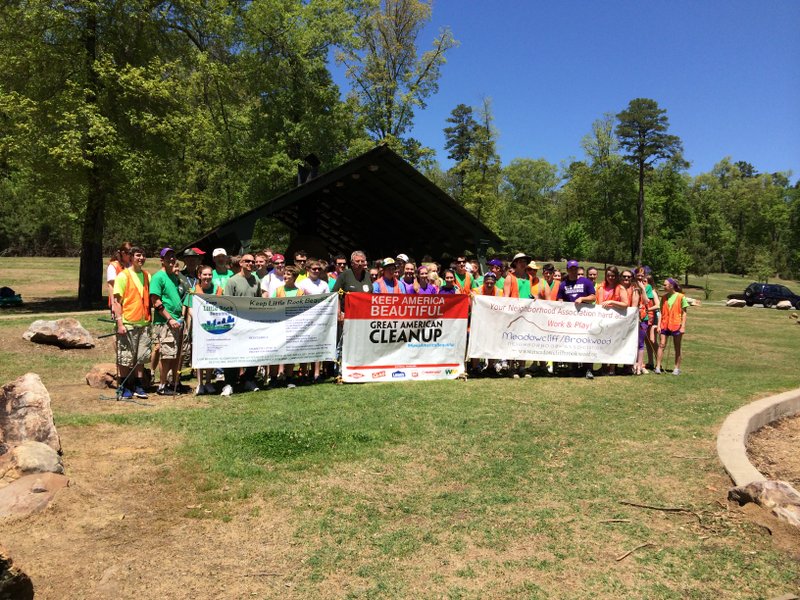 About 80 students from Central Arkansas Christian High School participated in A Day of Service at Boyle Park on Friday. Students raked leaves, picked up trash and pruned trees around the park. 