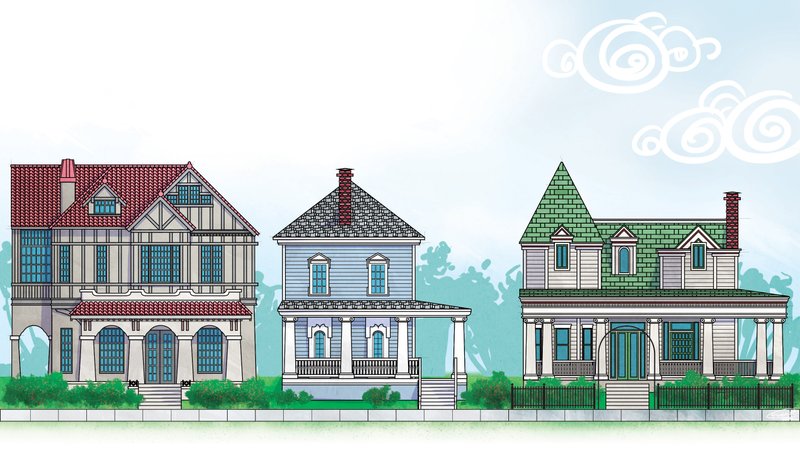 Quapaw houses illustration