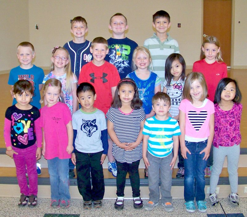 Submitted Photo The Shining Stars at Gentry Primary School for the week of May 2 are: Kindergarten &#8212; Valery Figueroa, Olivia Scribner, Jonathan Vang, Desiney Cruz, Landen Burks, Holly Sutton and Cecilia Xiong; First Grade &#8212; Dylan Dunn, Kenli Wright, Logan Whiteley, Cassie Carnes, Cecilia Xiong and Connie Martin; and Second Grade &#8212; Hayzen Phillips, Jordan Freeman, Russell Sliver, Blaine Dye (absent) and Destiney Reinhardt (absent).