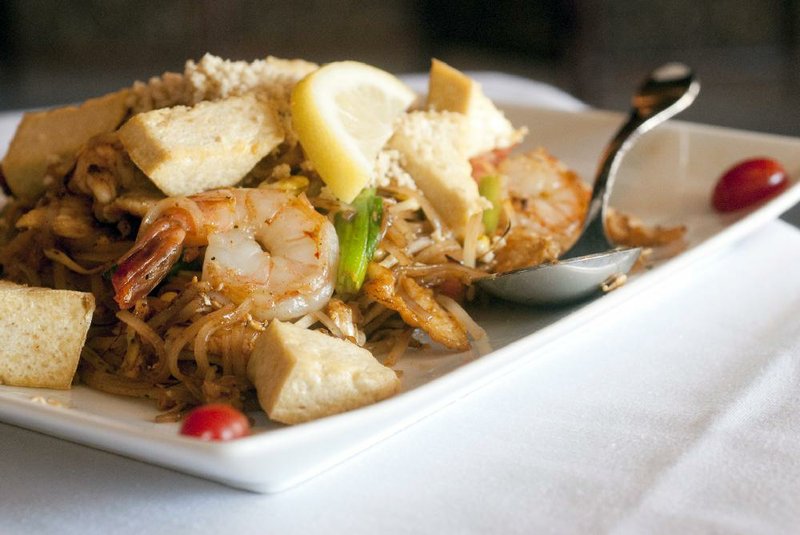 Combination Pad Thai is served at North Little Rock’s Lemongrass Asian Bistro. 