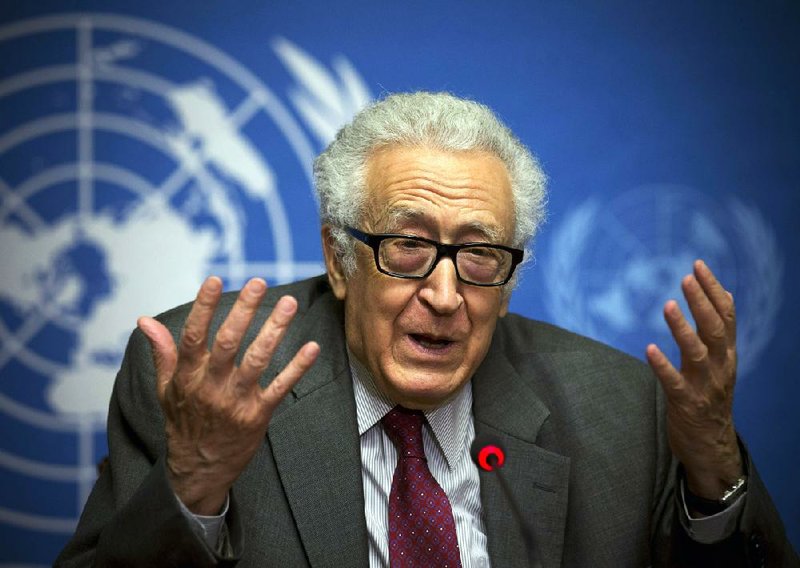 United Nations mediator Lakhdar Brahimi, seen in this Jan. 27 file photo, resigned Tuesday as the joint U.N.-Arab League envoy on Syria after a nearly two-year effort that failed to bring peace to the war-ravaged country. 