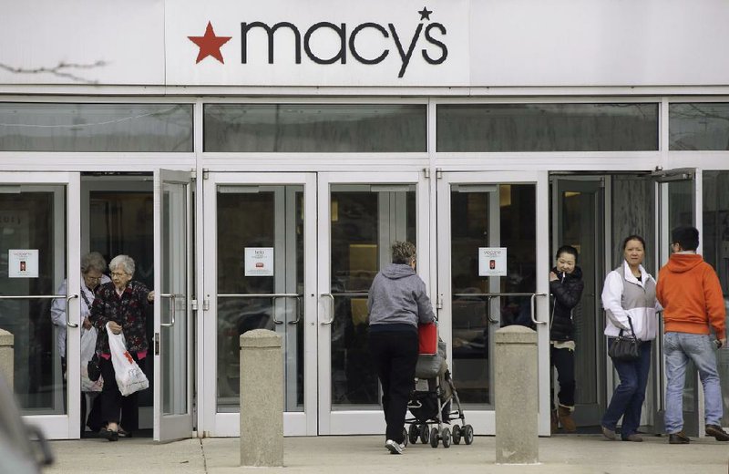 Macy’s Inc. said Wednesday that its business improved in April as the weather improved and more shoppers flocked to stores, such as this one in Braintree, Mass. 