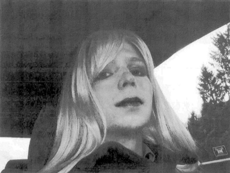 The Pentagon is looking at transferring convicted national security leaker Pvt. Chelsea Manning, seen in an undated photo, to a civilian prison so she can get treatment for gender dysphoria. 