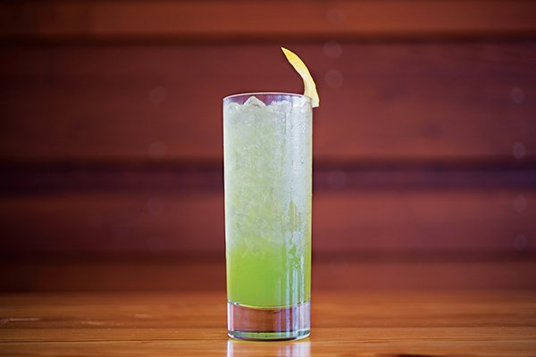 The Cucumber Chartreuse Swizzle made be Lee Edwards of Yellow Rocket Productions.