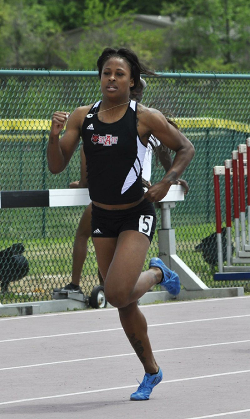 Arkansas State’s Sharika Nelvis goes into the NCAA West Preliminaries meet Thursday in Fayetteville with the second-best qualifying time in the 100-meter hurdles at 12.67 seconds. She will try to advance to the NCAA Outdoor Championships, which will be held June 11-14 in Eugene, Ore. 