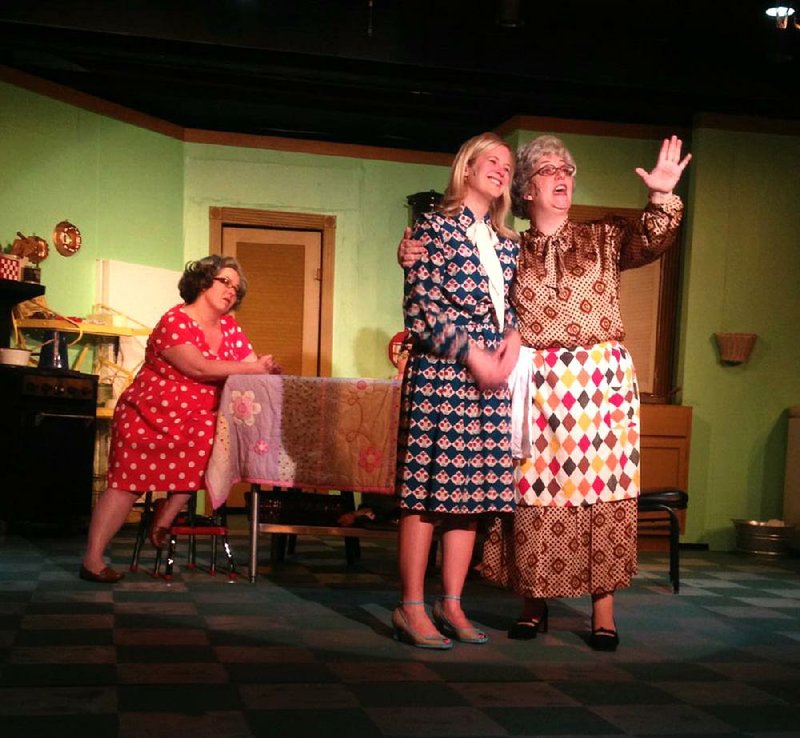 Monica Clark-Robinson (from left), Lindsey Wright and Kelley Ponder stir up musical, comic trouble in A Second Helping: Church Basement Ladies 2, through June 21 at Murry’s Dinner Playhouse. Dinner is 6 p.m. Tuesday-Saturday, 11 a.m. and 6:30 p.m. Sunday. Show times are 7:45 p.m. Tuesday-Saturday, 12:45 and 6:45 Sunday. Tickets are $31-$35, $23 for children 15 and under; $25 for show only, $15 for children. Call (501) 562-3131. 