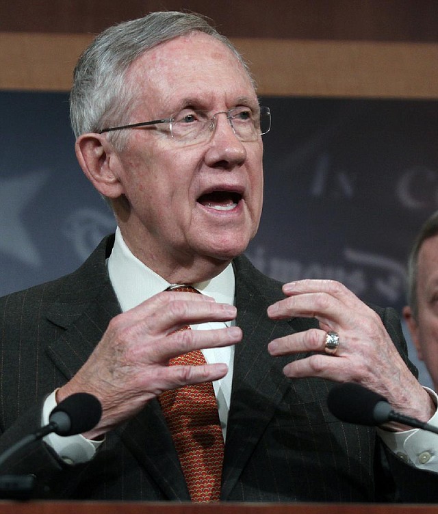 A spokesman for Senate Majority Leader Harry Reid said Wednesday that increased secret political giving highlights the need for a constitutional amendment declaring “that money does not equal speech.” 