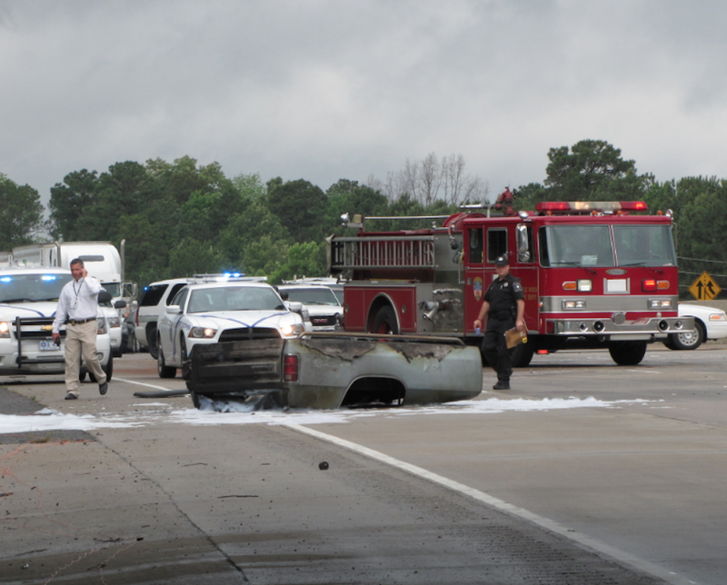 Interstate 30 East at I-430 near Otter Creek Road is shut Friday morning, May 30, 2014, after an accident.