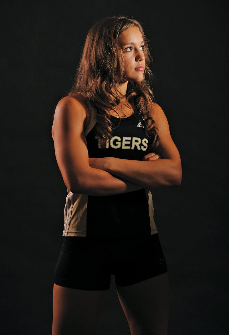  STAFF PHOTO ANDY SHUPE Isabel Neal of Bentonville is the All-NWA Media girls track Newcomer of the Year for Class 7A/6A.