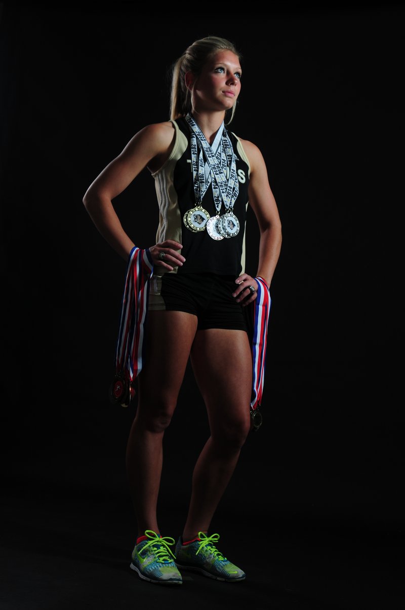  Staff Photo Spencer Tirey Logan Morton of Bentonville is the All-NWA Media Girls Track Athlete of the Year.