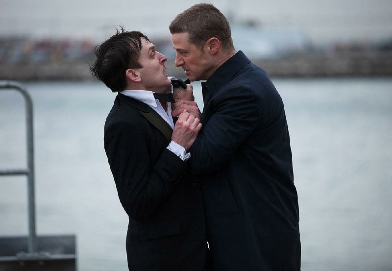 Getting the most early buzz is Fox’s pre-Batman drama Gotham, starring Ben McKenzie (right) as the future inspector James Gordon. He’s shown with the villain who’ll become the Penguin (Robin Lord Taylor).